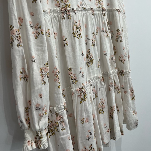 Free People - Floral Boho long sleeve mini Dress - Picture 3 of 11